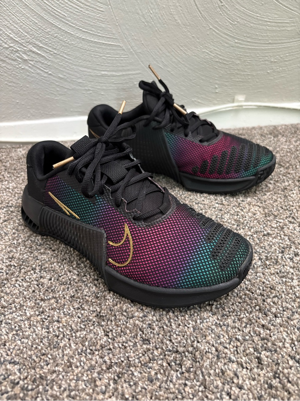 Nike Metcon 9 Training Shoes Black Fireberry Gold